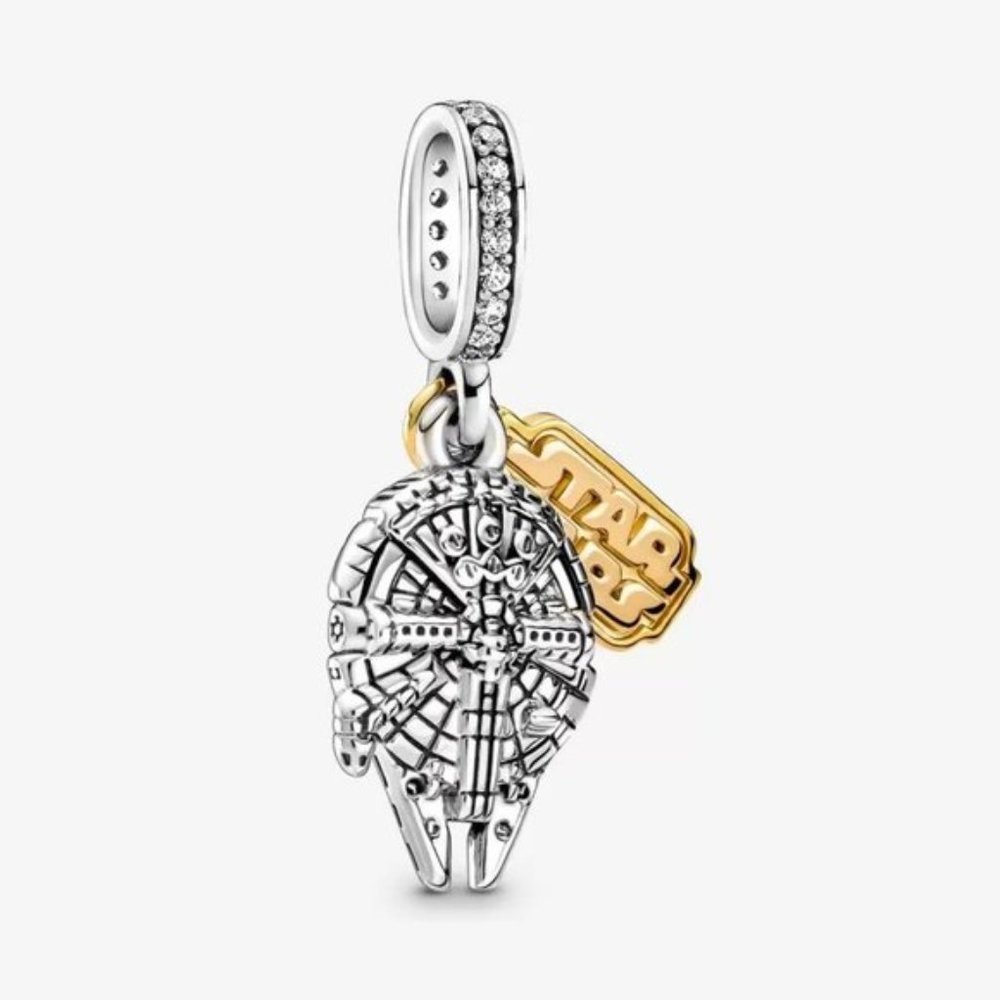 Sterling Silver Star Wars Millennium Falcon Dangle Charm